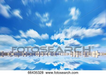 Stock Photo - Digital composite of Tokyo skyline. Fotosearch