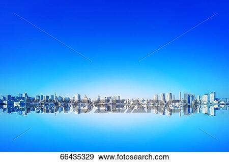 Stock Photo - Digital composite of Tokyo skyline. Fotosearch