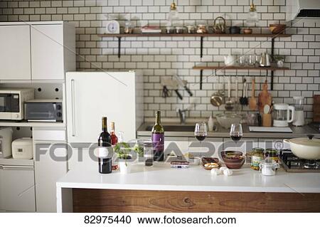 Stock Image - Empty kitchen. Fotosearch