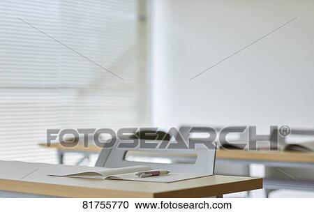 Empty school desk View Large Photo Image Stock Image - Empty school desk. Fotosearch