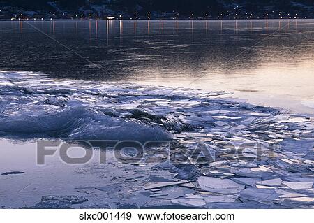 Frozen lake Suwa, Nagano Prefecture, Japan View Large Photo Image Stock Photo - Frozen lake Suwa, Nagano Prefecture, Japan. Fotosearch