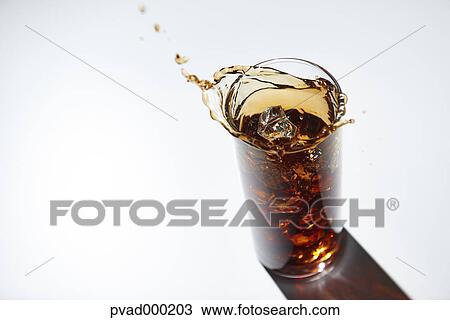 Stock Image - Glass of iced coffee. Fotosearch