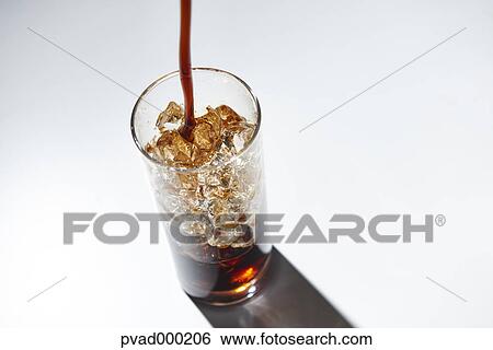 Stock Photograph - Glass of iced coffee. Fotosearch