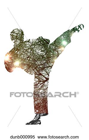 Stock Photography - Image composite of Japanese karate athlete. Fotosearch