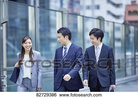 Japanese businesspeople downtown Tokyo View Large Photo Image Stock Photograph - Japanese businesspeople downtown Tokyo. Fotosearch