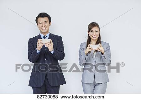 Stock Photo - Japanese businesspeople. Fotosearch