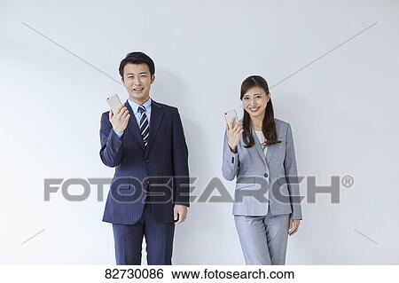 Stock Photograph - Japanese businesspeople. Fotosearch