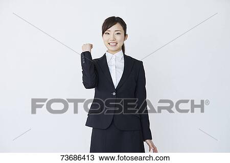 Japanese businesswoman on white background View Large Photo Image Stock Image - Japanese businesswoman on white background. Fotosearch