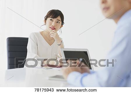 Japanese businesswoman working View Large Photo Image Stock Image - Japanese businesswoman working. Fotosearch