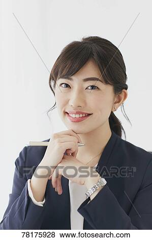Japanese businesswoman working View Large Photo Image Stock Photo - Japanese businesswoman working. Fotosearch