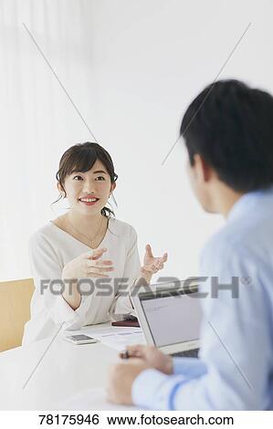 Japanese businesswoman working View Large Photo Image Stock Photograph - Japanese businesswoman working. Fotosearch