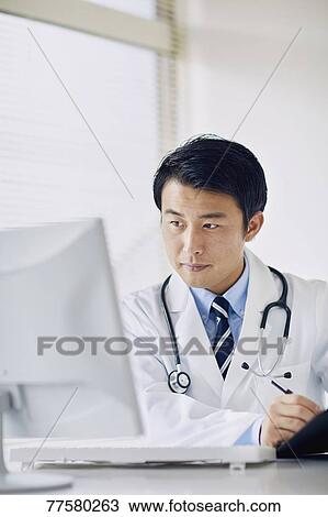 Japanese doctor in his studio View Large Photo Image Stock Image - Japanese doctor in his studio. Fotosearch