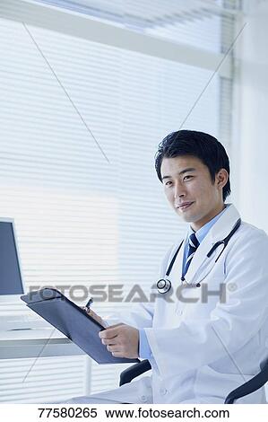 Japanese doctor in his studio View Large Photo Image Stock Photography - Japanese doctor in his studio. Fotosearch