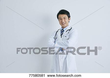 Stock Image - Japanese doctor. Fotosearch