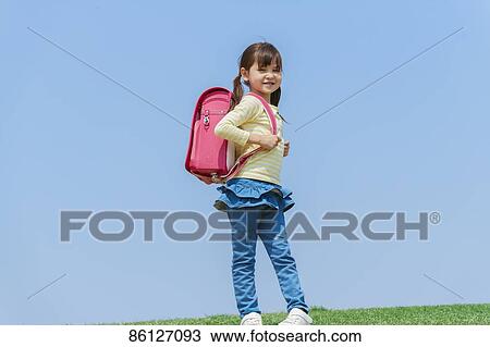 Japanese elementary schoolgirl View Large Photo Image Stock Image - Japanese elementary schoolgirl. Fotosearch
