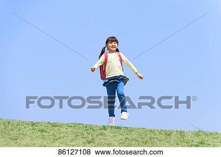 Japanese elementary schoolgirl View Large Photo Image Stock Photo - Japanese elementary schoolgirl. Fotosearch