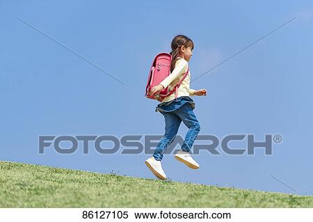 Stock Photography - Japanese elementary schoolgirl. Fotosearch
