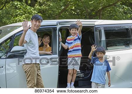 Japanese family in a city park View Large Photo Image Picture - Japanese family in a city park. Fotosearch