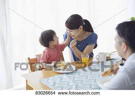 Japanese family in the kitchen View Large Photo Image Picture - Japanese family in the kitchen. Fotosearch