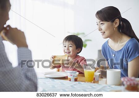 Japanese family in the kitchen View Large Photo Image Stock Photo - Japanese family in the kitchen. Fotosearch
