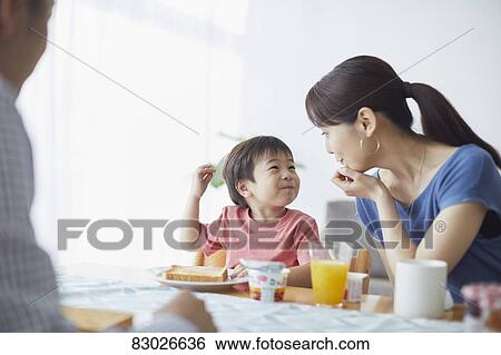 Japanese family in the kitchen View Large Photo Image Stock Photograph - Japanese family in the kitchen. Fotosearch