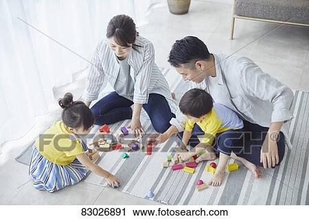 Japanese family in the living room View Large Photo Image Stock Image - Japanese family in the living room. Fotosearch