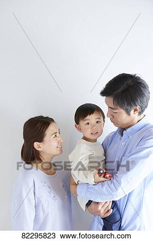 Stock Image - Japanese family. Fotosearch