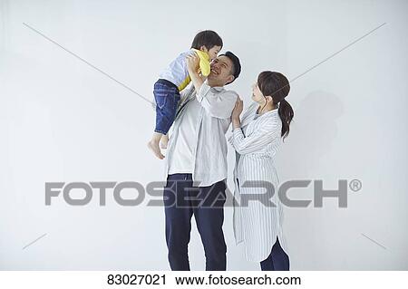 Stock Image - Japanese family. Fotosearch