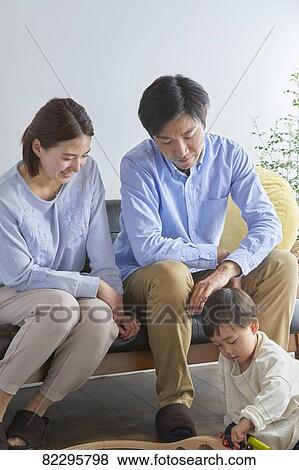 Stock Photo - Japanese family. Fotosearch
