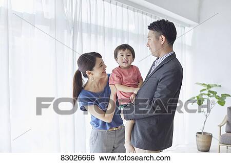Stock Photograph - Japanese family. Fotosearch
