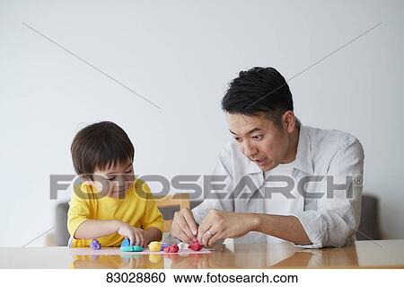 Japanese father and kid playing View Large Photo Image Stock Image - Japanese father and kid playing. Fotosearch