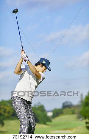 Japanese golf player on course View Large Photo Image Picture - Japanese golf player on course. Fotosearch