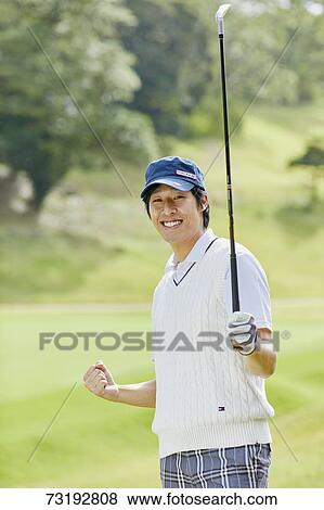 Japanese golf player on course View Large Photo Image Stock Photo - Japanese golf player on course. Fotosearch