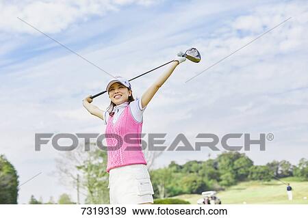 Japanese golf player on course View Large Photo Image Stock Photo - Japanese golf player on course. Fotosearch