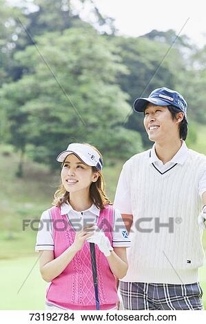 Japanese golf players on course View Large Photo Image Picture - Japanese golf players on course. Fotosearch