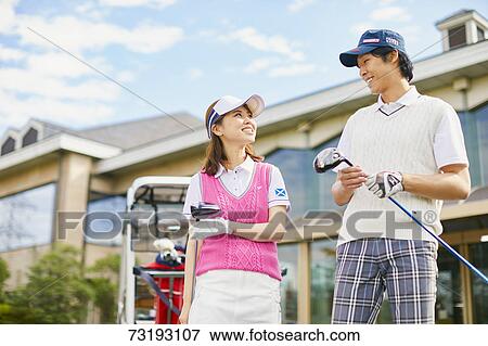 Japanese golf players on course View Large Photo Image Stock Photo - Japanese golf players on course. Fotosearch