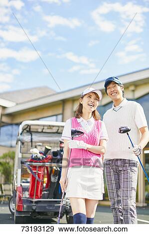 Japanese golf players on course View Large Photo Image Stock Photo - Japanese golf players on course. Fotosearch