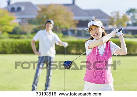 Japanese golf players on course View Large Photo Image Stock Photograph - Japanese golf players on course. Fotosearch