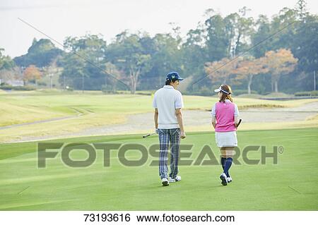 Japanese golf players on course View Large Photo Image Stock Photograph - Japanese golf players on course. Fotosearch