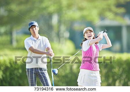 Japanese golf players on course View Large Photo Image Stock Photograph - Japanese golf players on course. Fotosearch