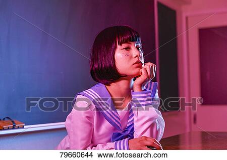 Japanese high-school girl View Large Photo Image Picture - Japanese high-school girl. Fotosearch