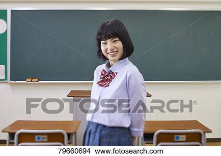 Picture - Japanese high-school girl. Fotosearch