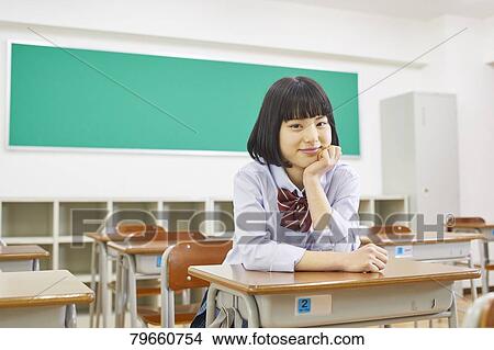 Picture - Japanese high-school girl. Fotosearch