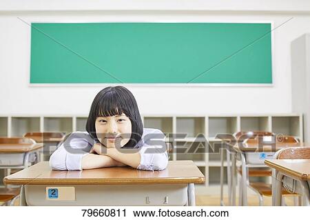 Stock Image - Japanese high-school girl. Fotosearch