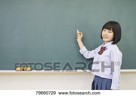 Stock Photo - Japanese high-school girl. Fotosearch