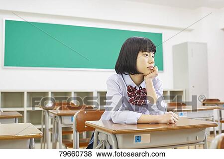 Stock Photo - Japanese high-school girl. Fotosearch
