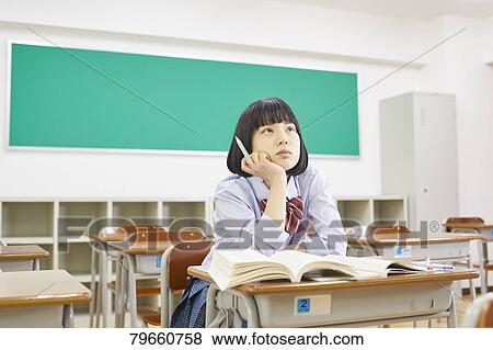 Stock Photo - Japanese high-school girl. Fotosearch