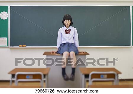 Stock Photograph - Japanese high-school girl. Fotosearch