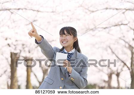 Japanese junior-high schoolgirl in uniform View Large Photo Image Stock Photo - Japanese junior-high schoolgirl in uniform. Fotosearch