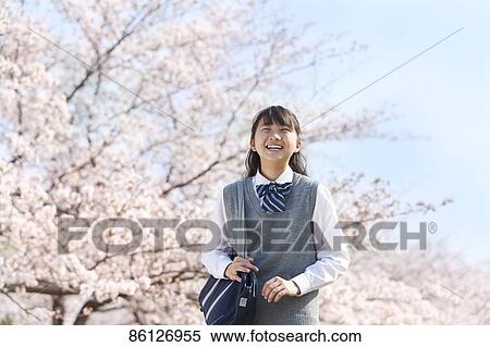 Japanese junior-high schoolgirl in uniform View Large Photo Image Stock Photography - Japanese junior-high schoolgirl in uniform. Fotosearch
